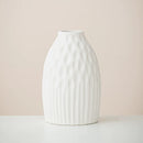 Ljojo™ White Ceramic Vases Set of 3 Handmade Terracotta Flower Pot Home Decor
