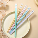Ljojo Love Alloy Chopsticks Set - Non-Slip, Healthy, Korean Style, 5 Pairs