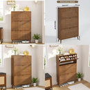Ljojo™ 3-Drawer Wooden Shoe Storage Cabinet for Narrow Entryway
