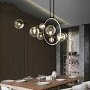 Restaurant Bubble Glass Pendant Light Circle LED Chandelier Ljojo Nordic Home Decor Lamp Dining Room