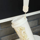 Ljojo 500ml Stainless Steel Vacuum Insulated Coffee Cup Straw Mug