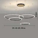 Nordic Ring Chandelier Optional Dimmable Minimalist Decor Fixture by Ljojo