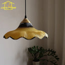 French Medieval Retro Glass Petal Pendant Lights LED E27 Designer Cream Wind Hanging Lamp for Kitchen Island by Ljojo
