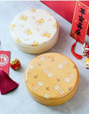 Ljojo Melamine Fruit Plate with Lid - Divided Snack Box for Living Room