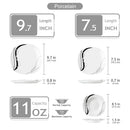 Ljojo 36-Piece Porcelain Ceramic Black Line Kitchen Tableware Set