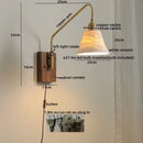 Ljojo LED Glass Copper Wall Sconce Modern Stair Light Fixtures for Home Decor