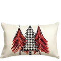 Ljojo Merry Christmas Tree Pillowcase - Winter Linen Decorative Sofa Waist Pillowcase 30X50cm
