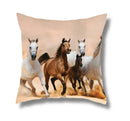 Fine Horse Print Cushion Cover for Home Decor by Ljojo