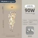 Ceramic Ginkgo Leaf Large Pendant Lamp for Villa Hotel Staircase by Ljojo