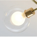 Modern Glass Ball Gold Black Chandelier for Living Room Hall by Ljojo