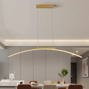 Ljojo Minimalist Curve Pendant Lamp - Adjustable Height LED Dining Light