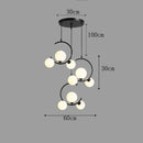 Ljojo Modern Minimalist LED Pendant Lights Bubble Spherical Bar Hanging Lamps Island Decor