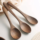 Ljojo Long Handle Wooden Soup Spoon Set of 6