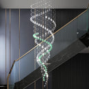 Ljojo Luxury Chrome Crystal Chandelier for High Ceilings & Living Room