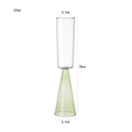 Ljojo 225ml Two Tone Glass Goblet Set Champagne Flute Cone Shape Base