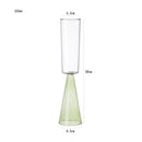 Ljojo 225ml Two Tone Glass Goblet Set Champagne Flute Cone Shape Base