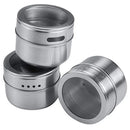 Magnetic Stainless Steel Seasoning Jar Set for Outdoor Barbecue Kitchen by Ljojo