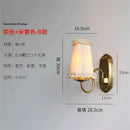 French Design Medieval Gold Lustre Wall Lamp LED E14 by Ljojo - Retro Fabric Art Decor Bedroom Background