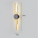 LED Strip Black Gold Wall Lamp for Nordic Decor - Ljojo