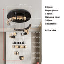 American Led Crystal Chandelier For Dining Room Lamp Dimmable Height Adjustable Black Lustre by Ljojo
