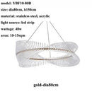 Ljojo Modern Acrylic Led Chandelier Pendant Light for Living Room and Bedroom