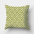 Army Green Geometric Printed Pillowcase by Ljojo for Living Room and Bedroom Decor