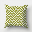 Army Green Geometric Printed Pillowcase by Ljojo for Living Room and Bedroom Decor
