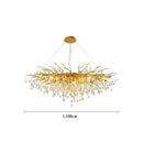 Ljojo Luxury Crystal Chandelier with Golden Base & Water Drop Decorations