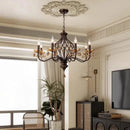 French Crystal LED Chandelier Nordic E14 Lighting Fixture for Living Room by Ljojo