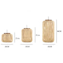 Ljojo Japanese Style Rattan Pendant Light - Wabi Sabi Chandelier for Teahouse & Home Decor