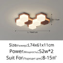 Industrial Bauhaus Wooden Honeycomb Waffle LED Ceiling Light Chandelier for Living Room by Ljojo