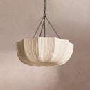 French Wabi-Sabi Fabric Chandelier: Medieval Pendant Lights - Ljojo