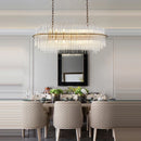 Nordic Minimalist LED Chandelier Round Pendant Crystal Hanging Light Ljojo