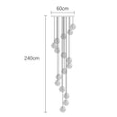 Glass Ball Pendant Chandelier LED Ceiling Lamp for Living Dining Room by Ljojo