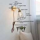 Ljojo LED Wall Light Fixture Kids Room Decor Glass Bedroom Lamp