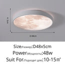 Ljojo Lunar LED Ceiling Light: Modern Circular Bedroom Lamp