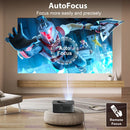 Ljojo™ Smart Home Theater Projector 4K Full HD Auto Focus Native 1080P WiFi Bluetooth