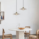Modern Glass Flying Saucer LED Pendant Light Chandelier for Dining Room by Ljojo