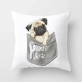 Cute Pug Bulldog Pillowcase for Living Room Decor - Ljojo Home Decor