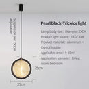 Crystal Pendant Lamp Modern Design Minimalist Black Frame for Bedroom Living Room by Ljojo