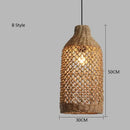 Bamboo Woven Pendant Lamp: Rattan Zen Tea House Lantern by Ljojo