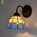 6" Tiffany Style Orange Blue Glass Wall Lamp LED by Ljojo - Scandinavian Minimalist Modern Fixture
