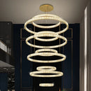 Ljojo Luxury K9 Crystal Led Pendant Lights - Gold/Chrome Steel Lustre Hanging Lamp