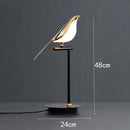 Scandinavian Designer LED Floor Lamp with Bird Illumination Table Desk Light for Bedroom Living Room by Ljojo