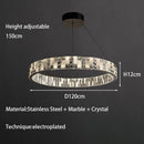 Luxury Snowflake Print Crystal Pendant Light for Living Room Dining Room by Ljojo