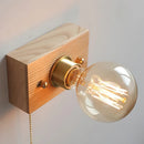 Ljojo Walnut Wood Retro LED Wall Lamp Stylish & Energy Efficient Lighting for Foyer Bedrooms