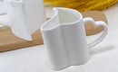 Ljojo Lover Thermal Cup Set, Fine Bone  Espresso Heart Shaped Mug