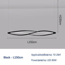 Ljojo LED Pendant Light Modern Chandelier for Nordic Dining Room Study Bar Black White Gold