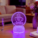 3D Coffee Night Light Decoration Desk Lamp LED Optical Illusion Christmas Home Gift Ljojo