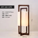 Japanese Wabi-sabi Walnut Wood Zen Table Lamp LED E27 Fabric Lampshade Modern Minimalist Ljojo